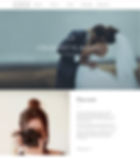 Beispiel einer Fotografie Homepage einer Hochzeitsfotografin.