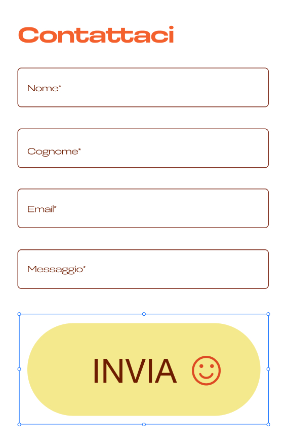 Un modulo di contatto e un'email, creati con gli strumenti di email marketing di Wix.