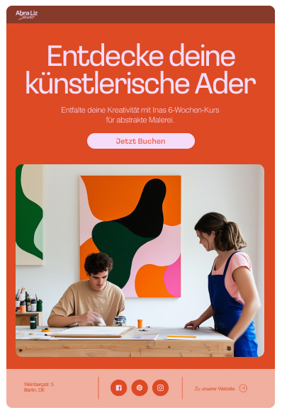 Portfolio Beispiel für einen Malkurs.