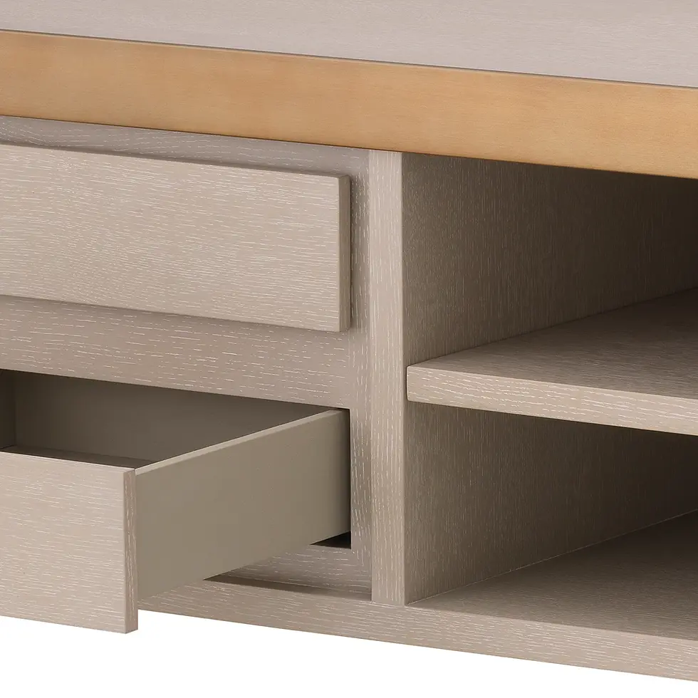 Thumbnail: Tv Cabinet Talbot Charcoal Grey Oak Ven Med Bronze