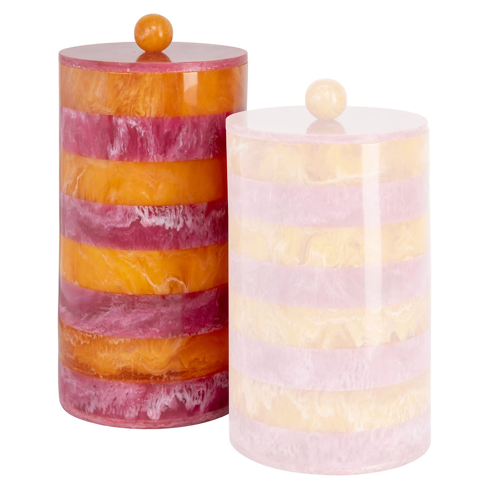 Thumbnail: Opbergdoos Lilybelle pink/orange storage jar large