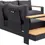 Thumbnail: Kees Black Outdoor Loungeset van PTMD Collection met zwarte kussens, ideaal voor buiten