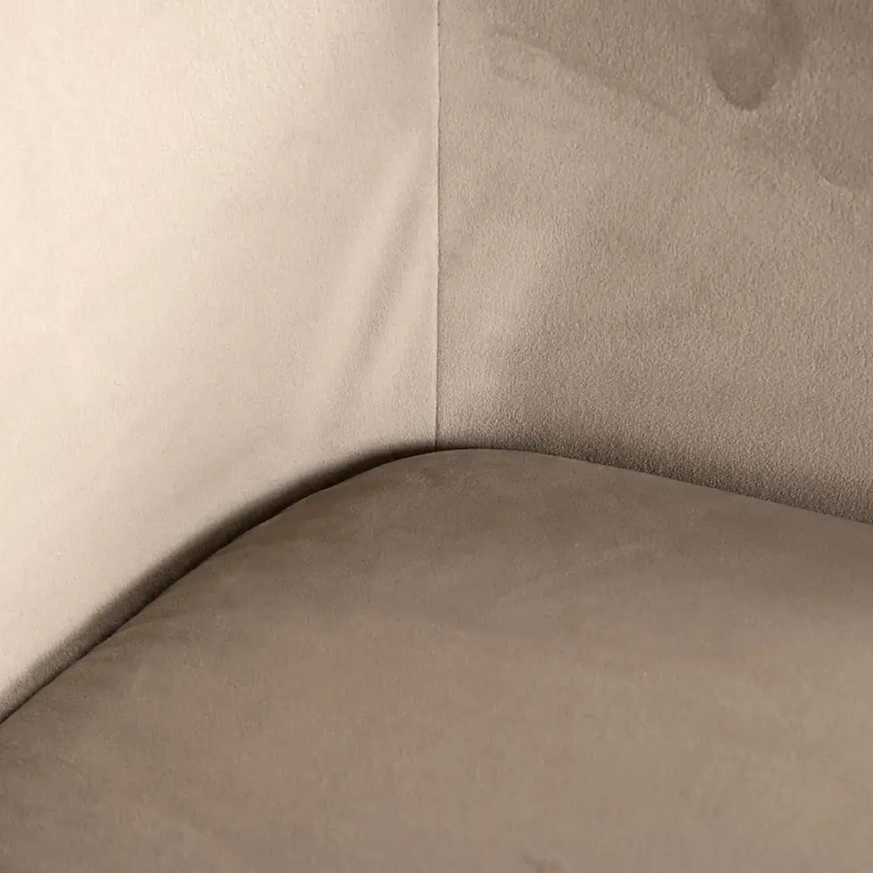 Thumbnail: Draaifauteuil Lisonne in trendy nature khaki velvet met ijzeren poten, van Richmond Interiors