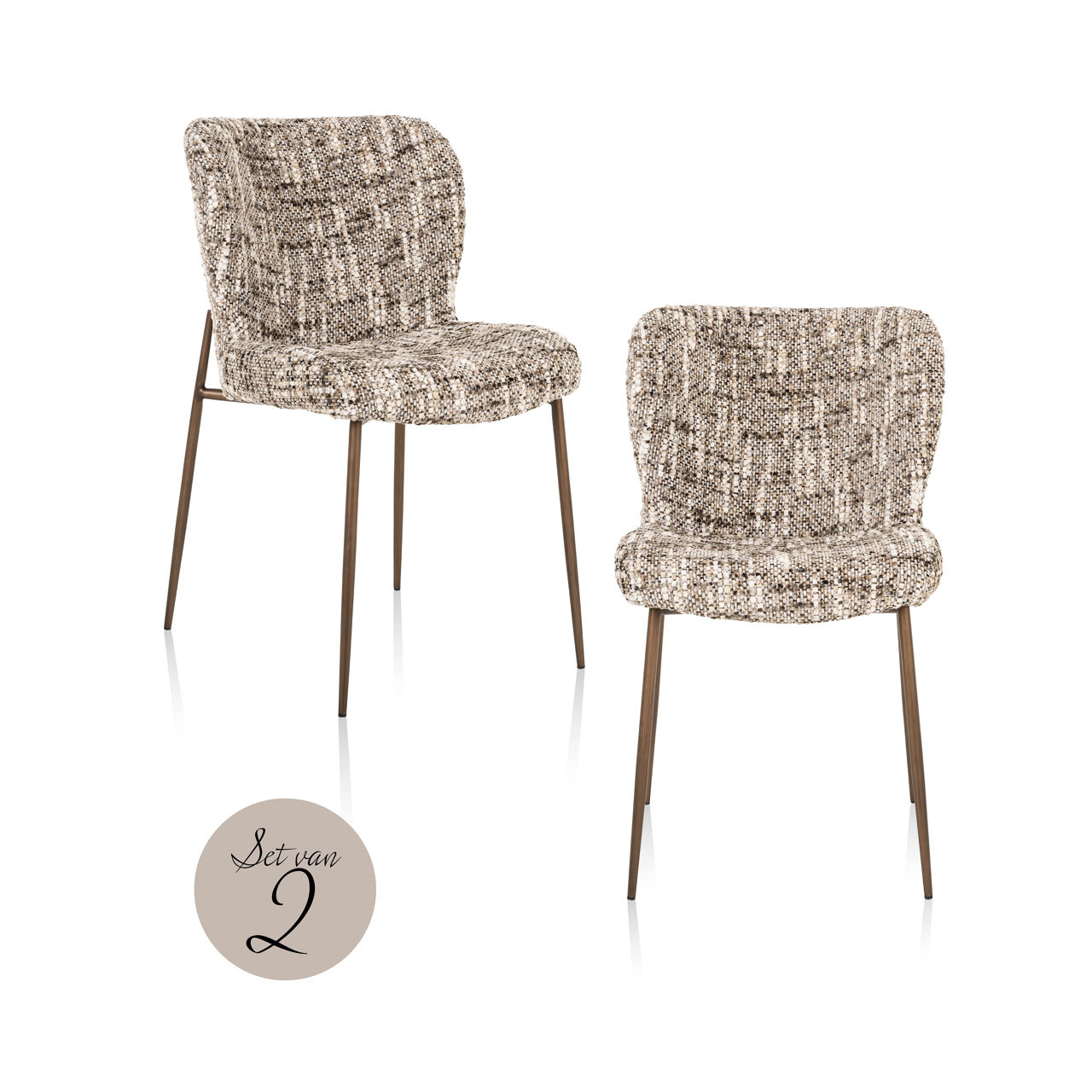 Eetkamerstoel Odarby Brown Omara – Set van 2