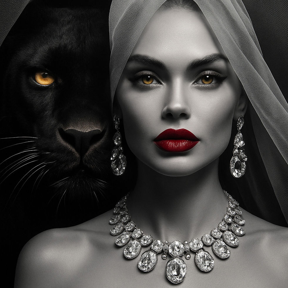 Royal Panthera – The Diamond Muse | luxe panter wanddecoratie