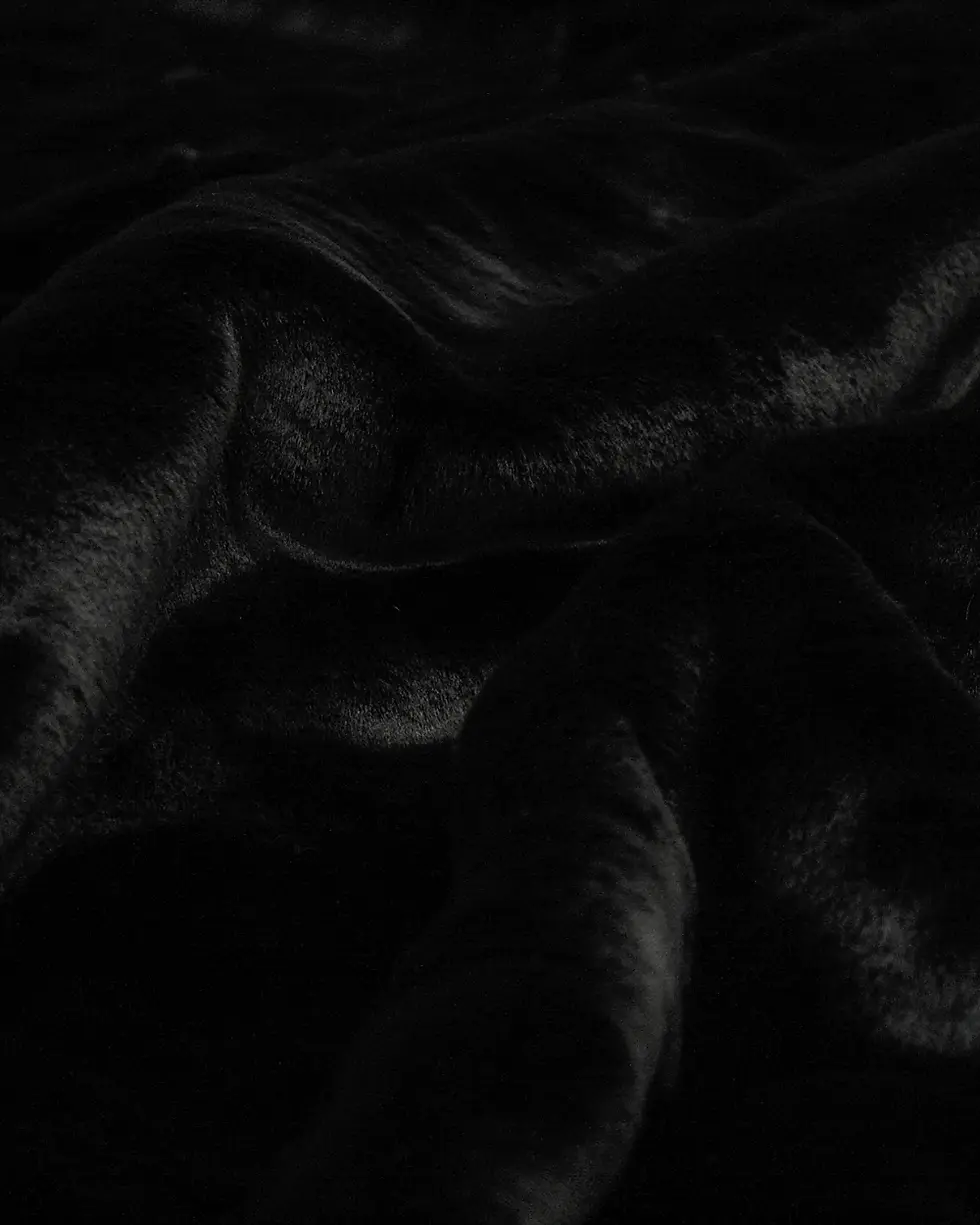 Imitatie bontplaid Black Panter met luxe fluwelen binnenkant"