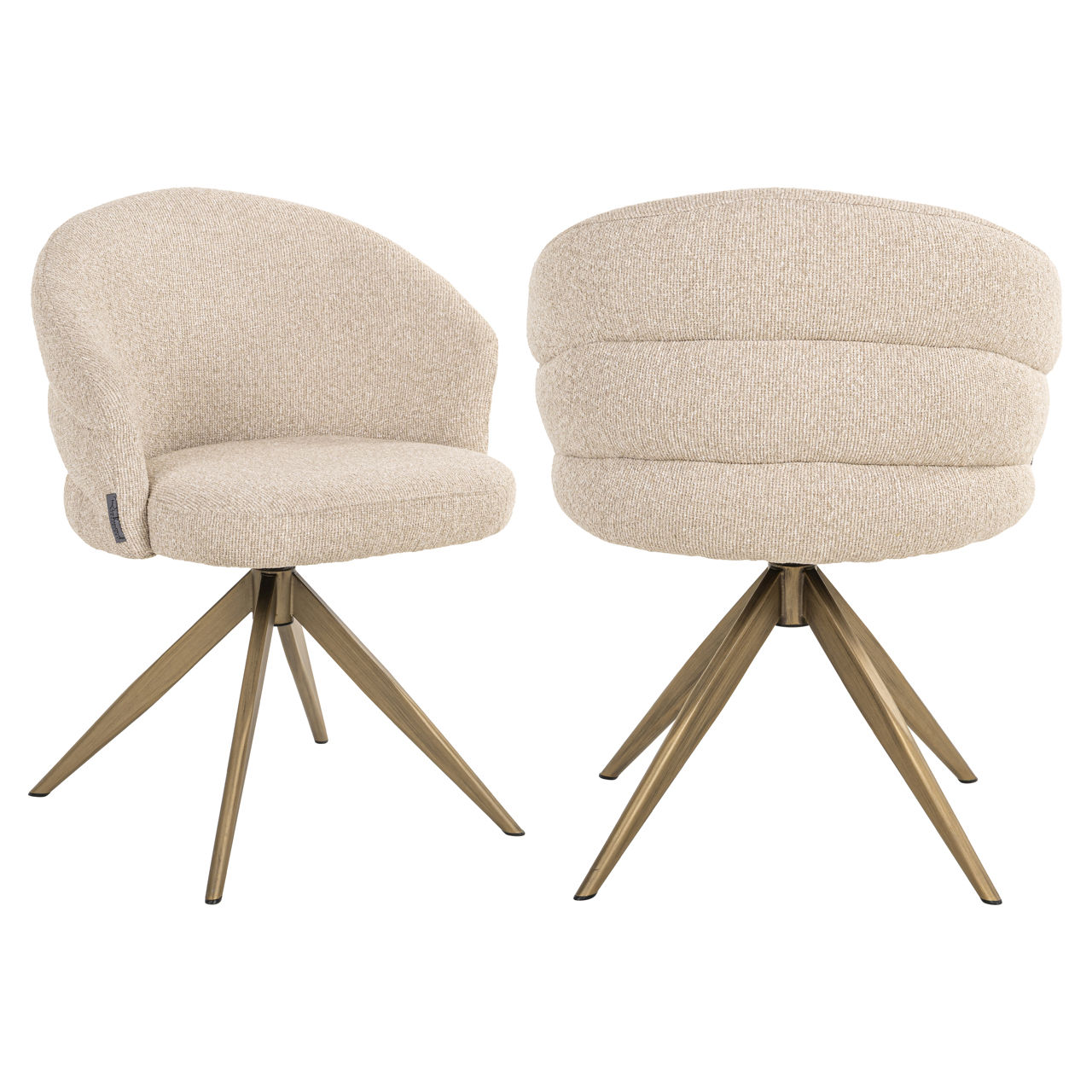 Eetkamerstoel Zendaya biscotti swivel fire retardant