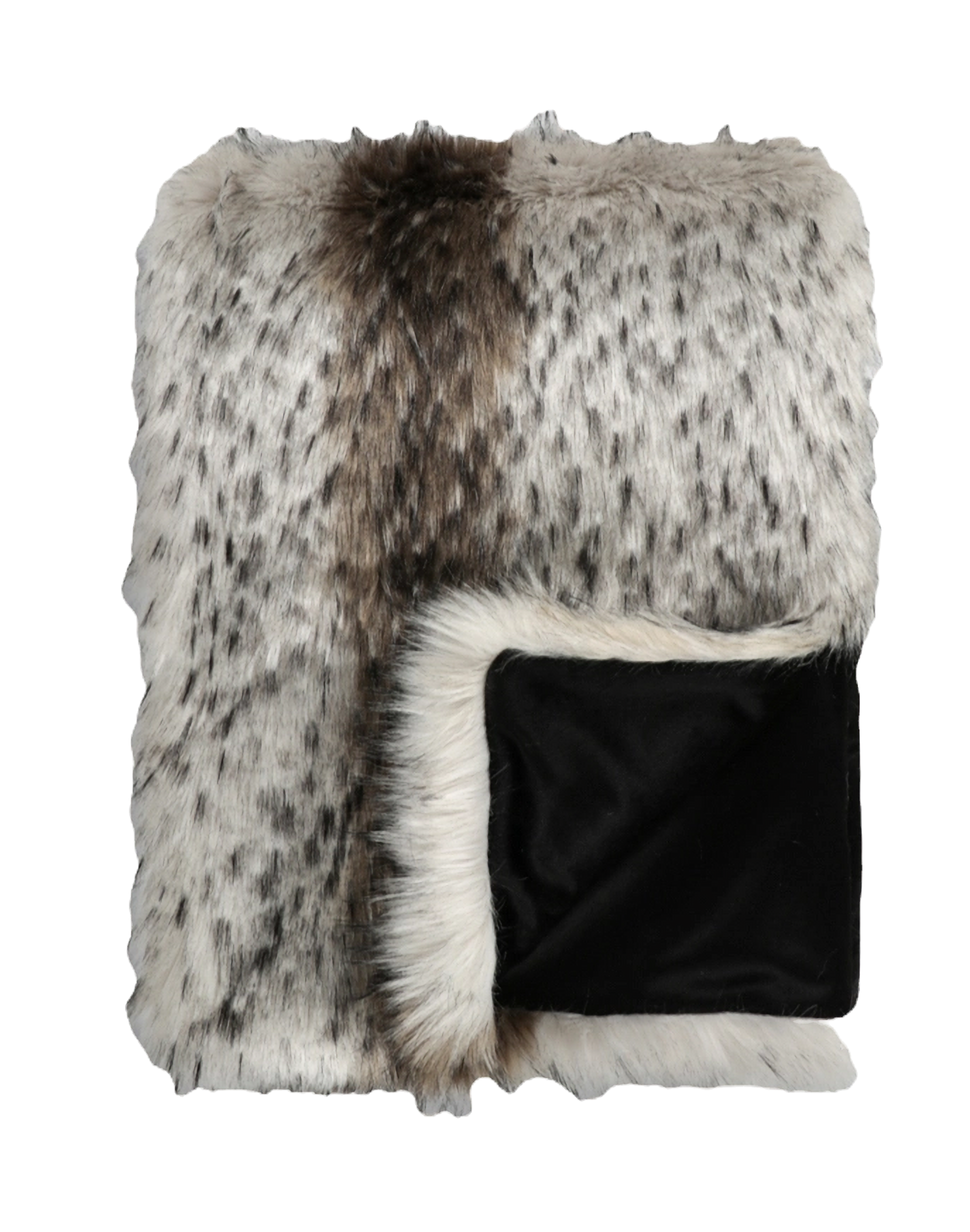 Zijdezachte textuur van de Canadian Lynx imitatiebontplaid van Heirloom, afgewerkt met pluche velours.