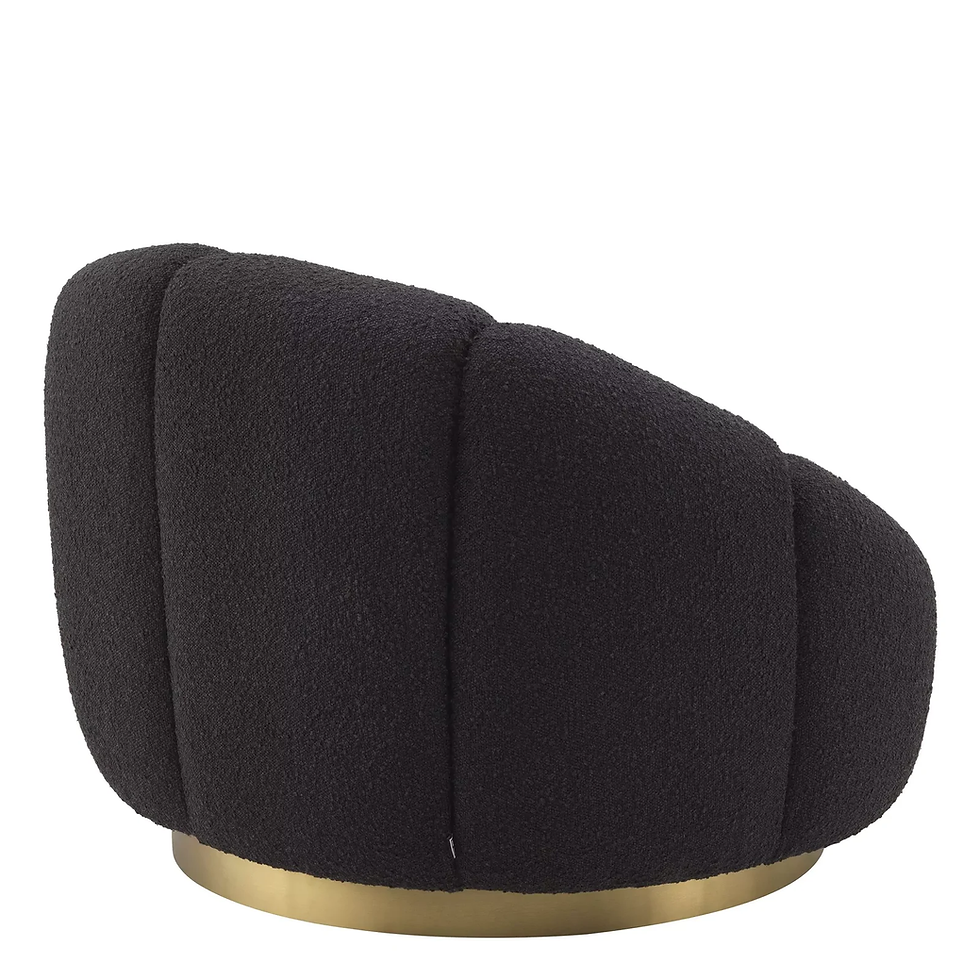 Thumbnail: Draaifauteuil Inger – Bouclé Black – Gebor