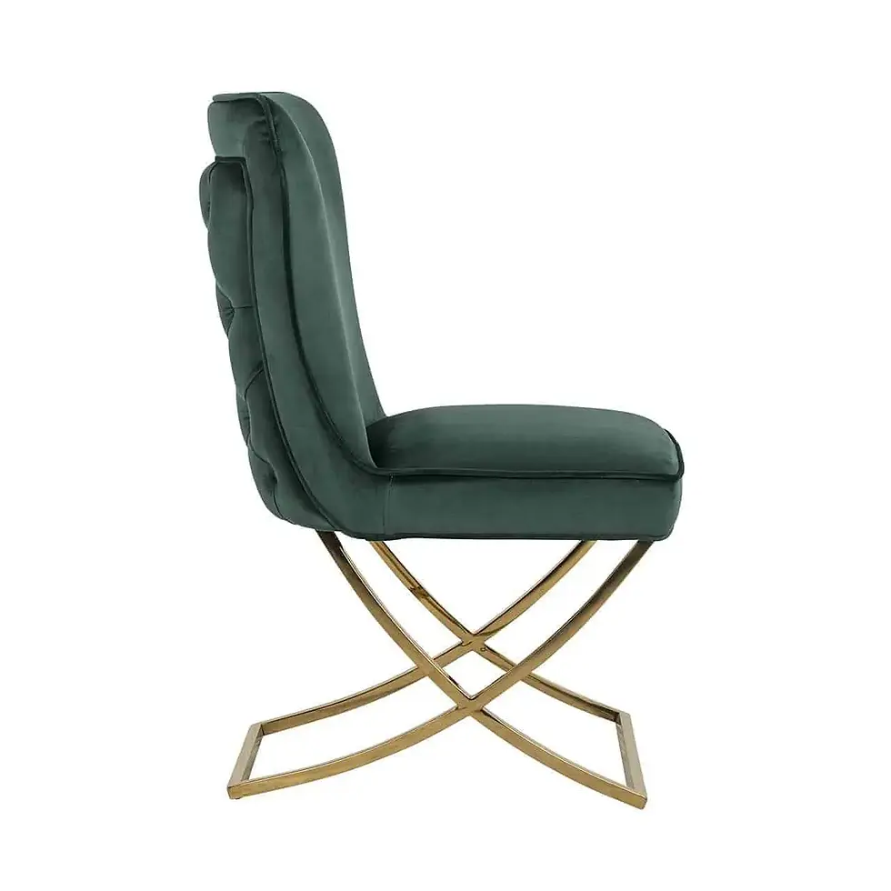 Thumbnail: Eetkamerstoel Chelsea Velvet- kleur Groen