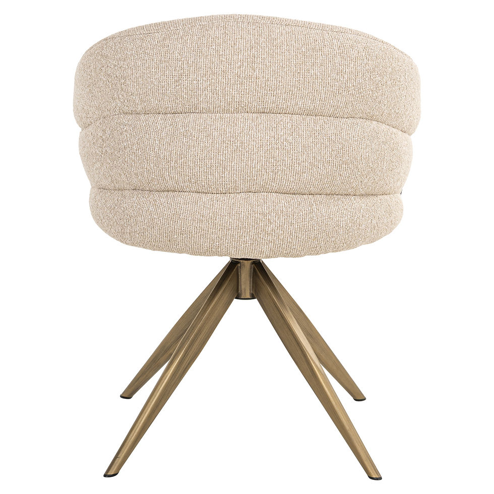 Thumbnail: Eetkamerstoel Zendaya biscotti swivel fire retardant