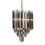 Thumbnail: EICHHOLTZ - CHANDELIER Salerno' - ø 42 x H. 61.5 cm - Smoke Glass - Brass Finish