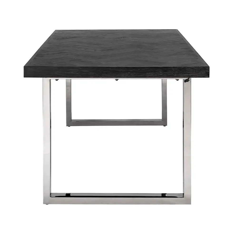 Thumbnail: Eettafel Blackbone Silver 220 (Black Rustic)