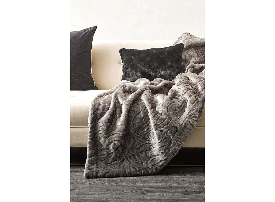 Thumbnail: Fur cushion 'Pewter Chincilla' - Heirloom