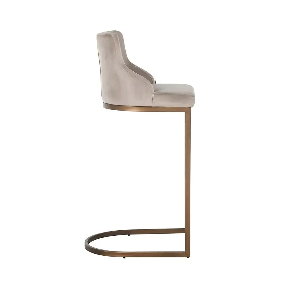 Thumbnail: richmond-barstoel-bolton-velvet-khaki-goud