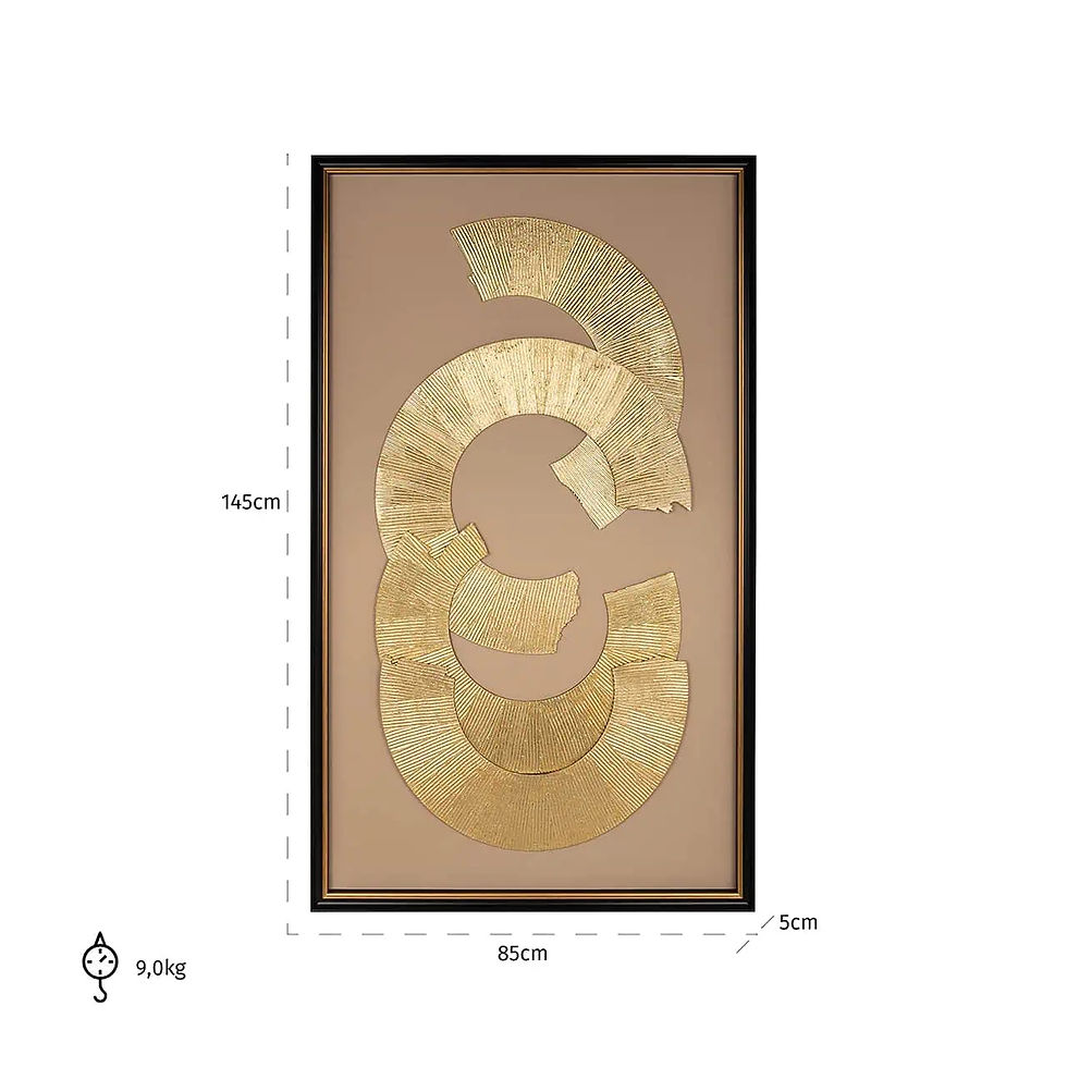Thumbnail: Wall Art Eden (Black/Gold) - Richmond Decoration