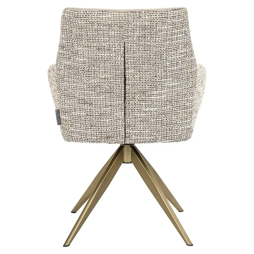 Thumbnail: Draaifauteuil Lisonne in trendy nature khaki velvet met ijzeren poten, van Richmond Interiors