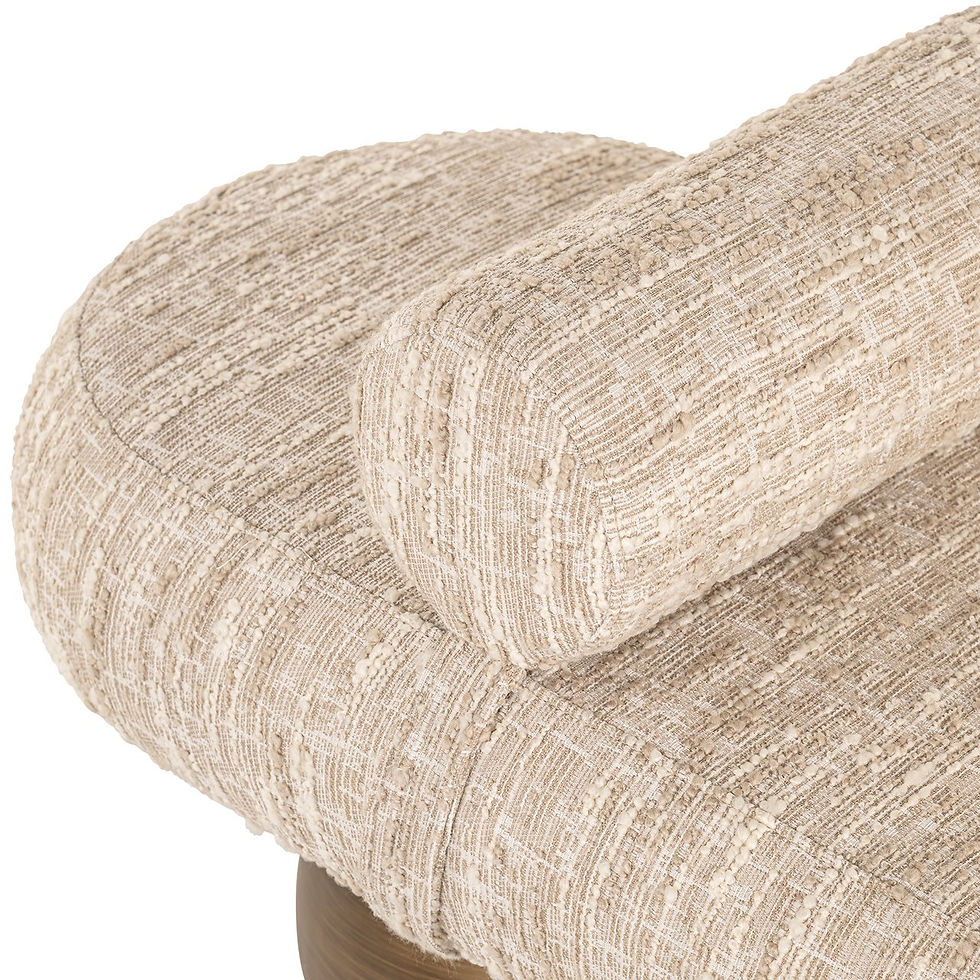Thumbnail: Luxe beige bank hotel chique – Bench Geneva 148 cm – exclusieve designbank voor stijlvol wonen