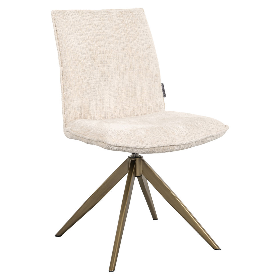Thumbnail: Eetkamerstoel Dakota Niagara Beige Draaibaar