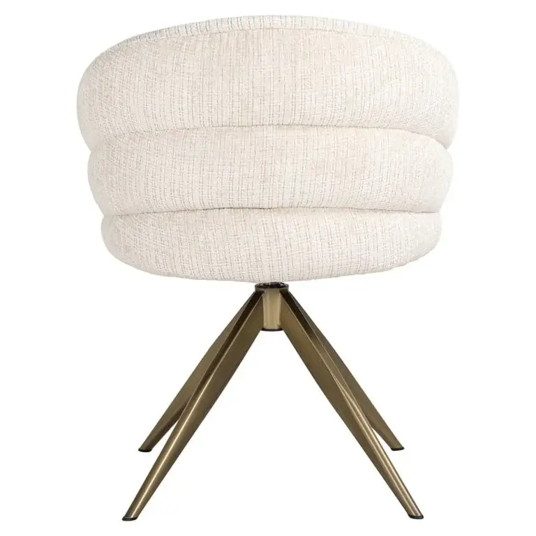 Thumbnail: Draaifauteuil Zendaya beige chenille