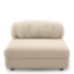 Paulo Modular Sofa Middle – vooraanzicht in Scalea Sand en Bouclé Sonata Cream