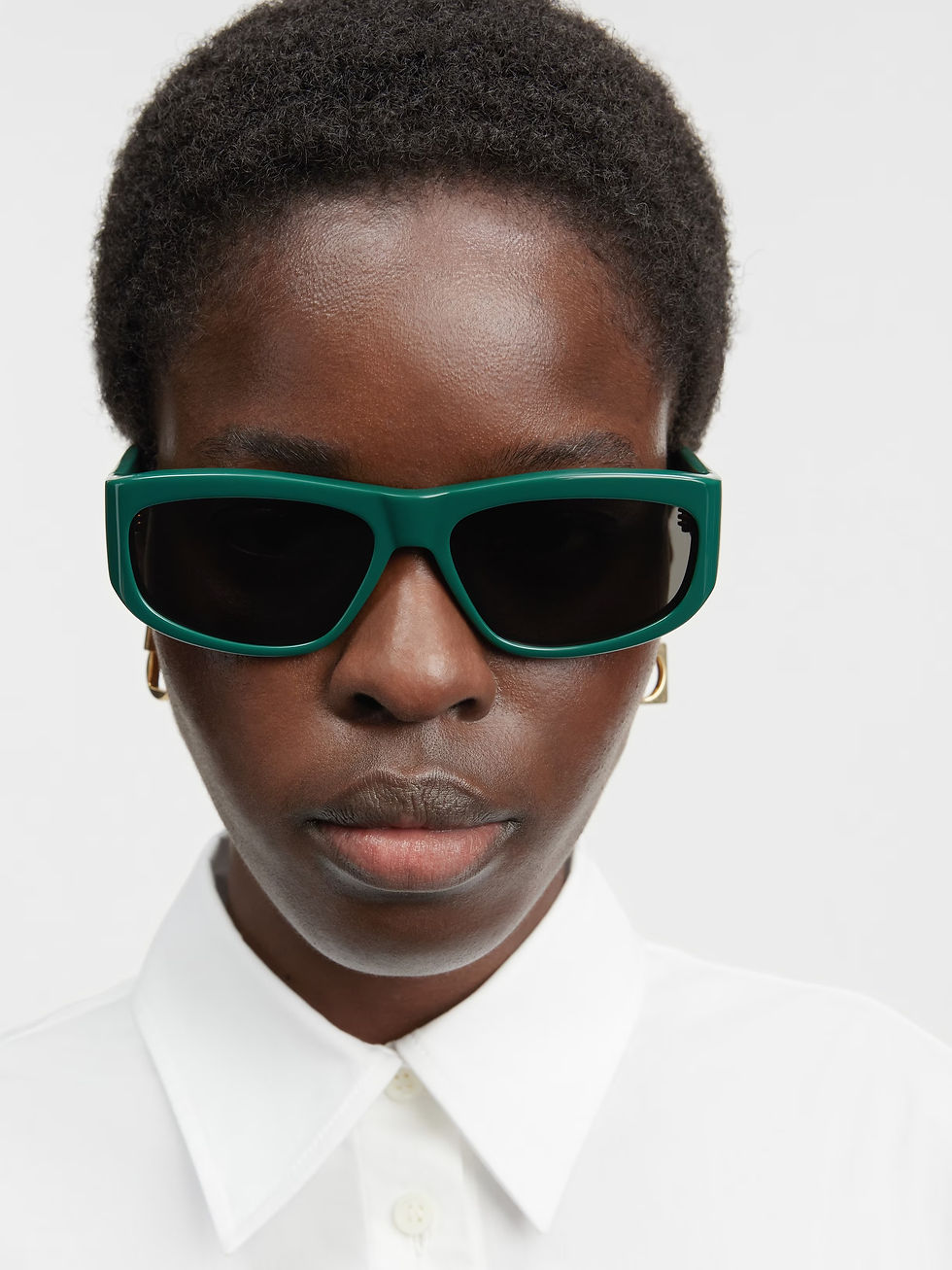Miniature : Lunettes Jacquemus Pilota dark green face femme