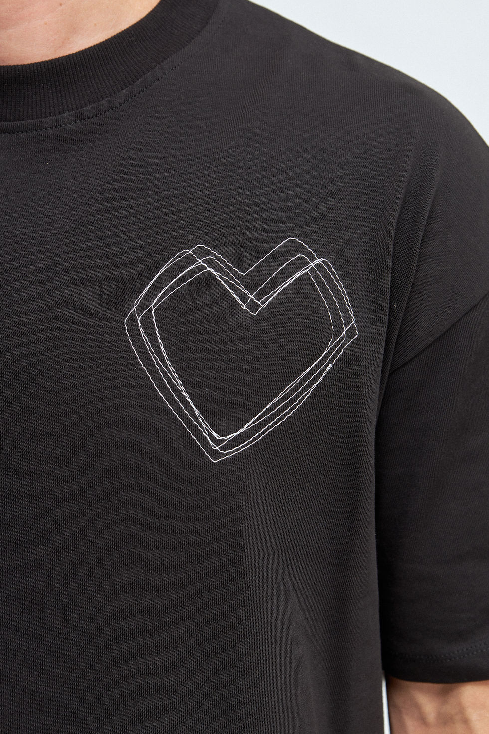 Thumbnail: Black long-sleeve shirt with I'm All Hearts design
