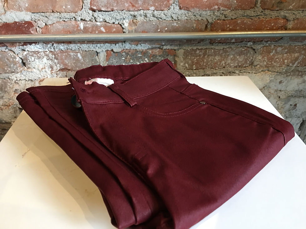 Thumbnail: Wine Leather Jeggings
