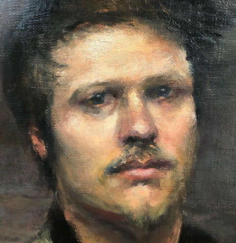 Male close up, Portrait, oil painting
