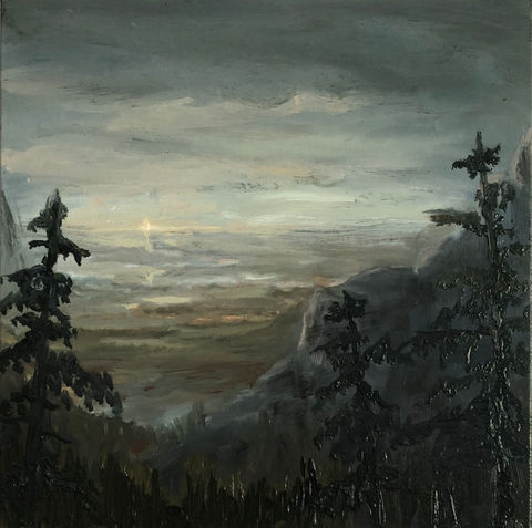 mountain, skyline, Oil painting, fine art, Canandian Art, Landscape