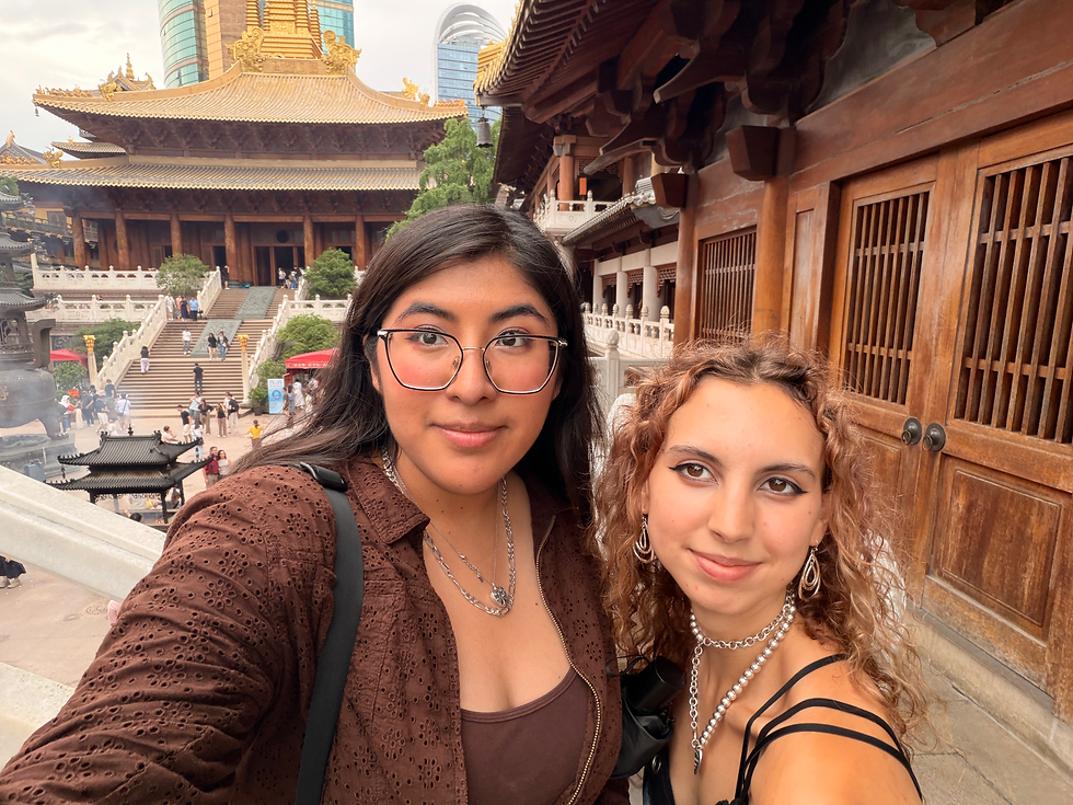 Abby and I at Jing'an Temple taken by me