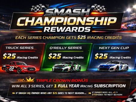 SMASH HQ Raises the Stakes with iRacing Championship Rewards for the Upcoming Season