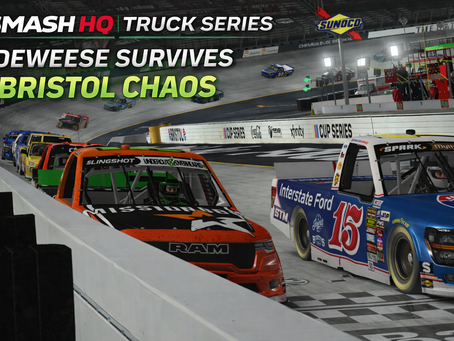 SMASH HQ iRacing TRUCK SERIES: BRAXTON DEWEESE SURVIVES BRISTOL CHAOS