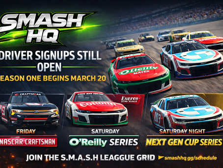 Join the Grid for S.M.A.S.H iRacing League Season One
