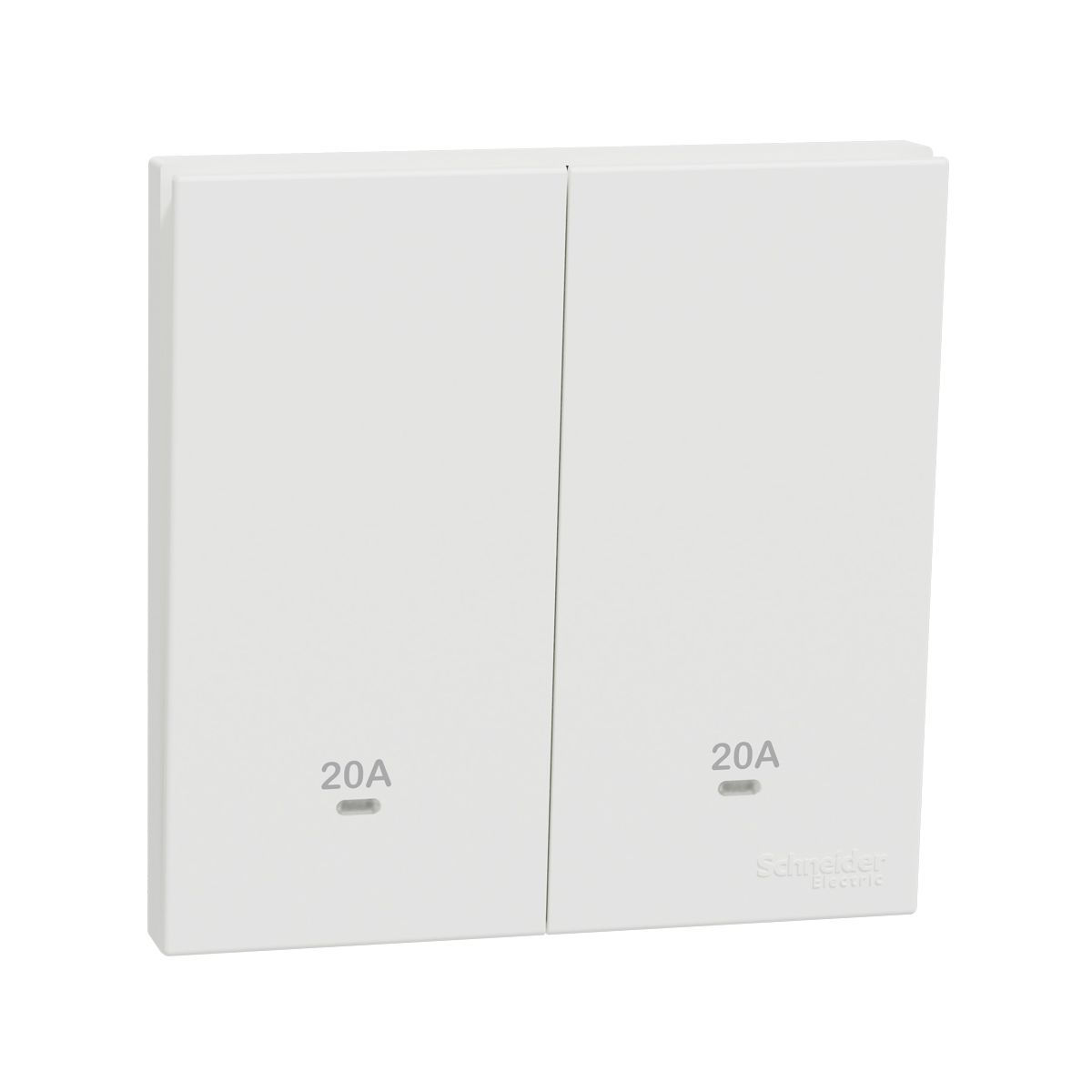 施耐德電氣 - AvatarOn C - 20A 兩位雙極開關掣連LED指示燈