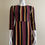 Thumbnail: Free2BU Striped Mini Dress – front close up highlighting vertical contrast stipes and 3/4 sleeves