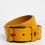 Thumbnail: Nixon Leather Waist Belt – rolled front view showing mustard-yellow leather and matte black buckle.