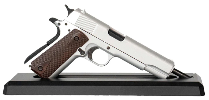 GoatGuns Miniature 1/2.5 Scale Die-Cast 1911 Model Kit (Silver)