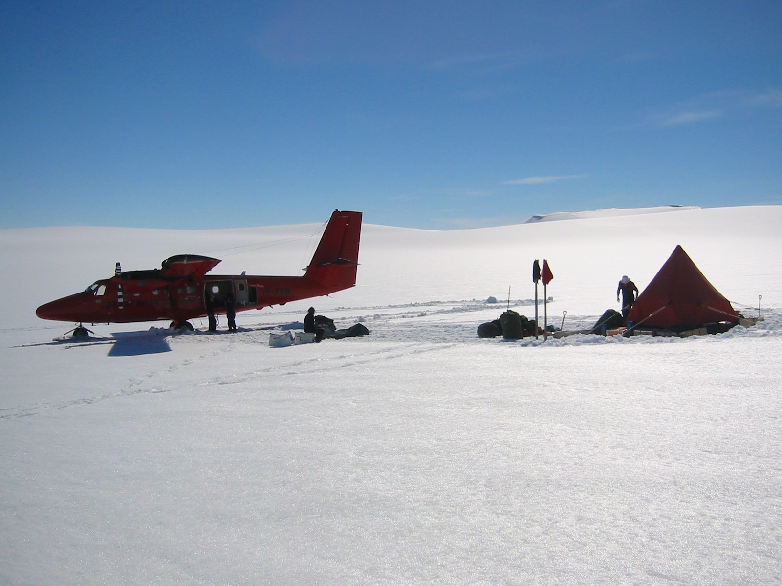 Twin Otter at Coal Nunatak, Antarctica