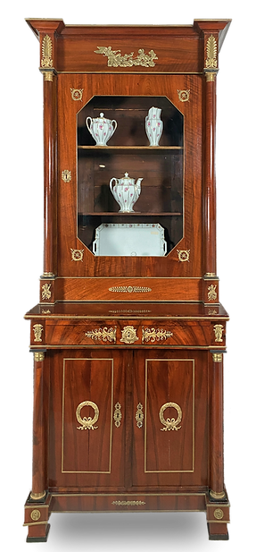 Empire Aufsatzvitrine