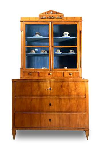 Biedermeier-Aufsatzvitrine