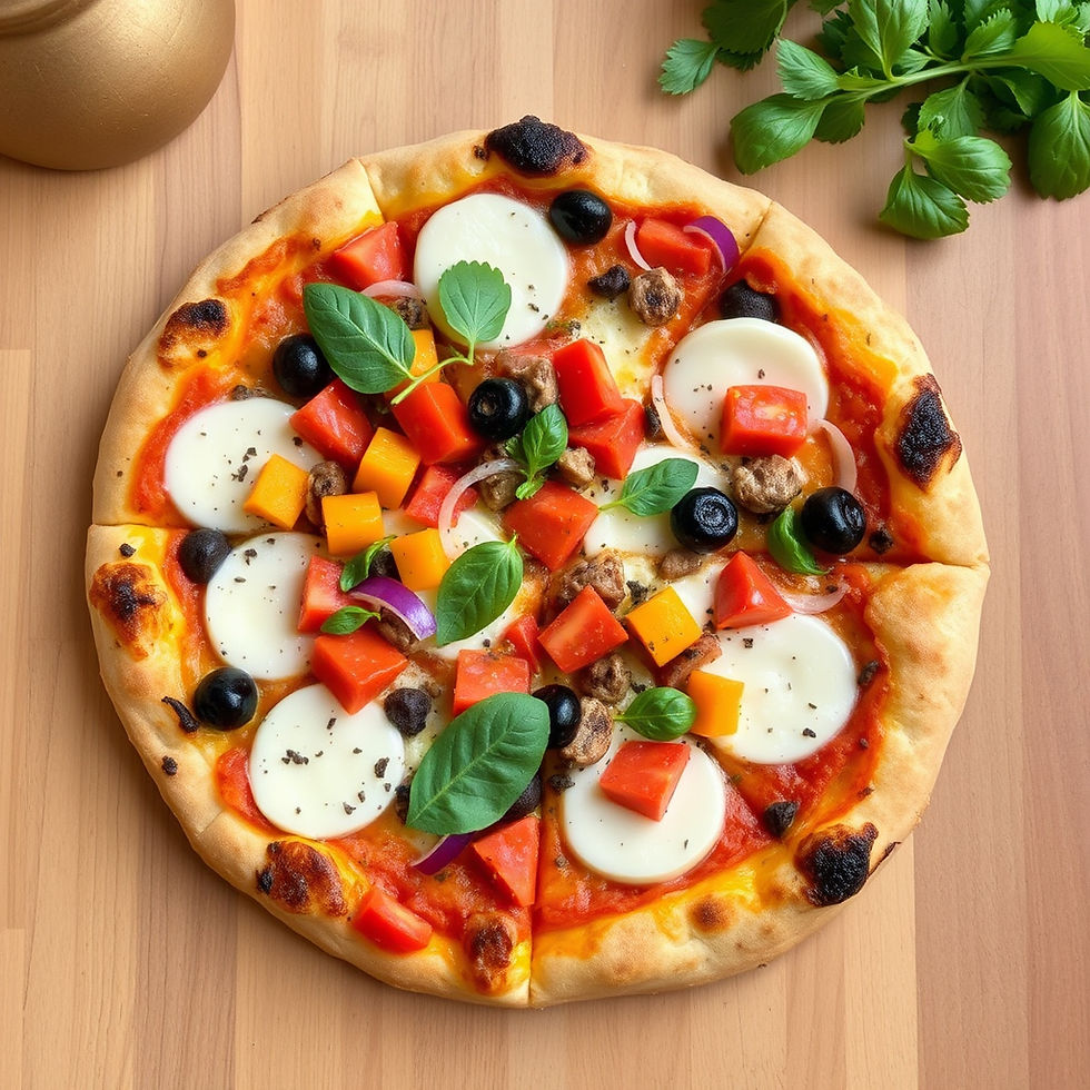 pizza com legumes saudaveis