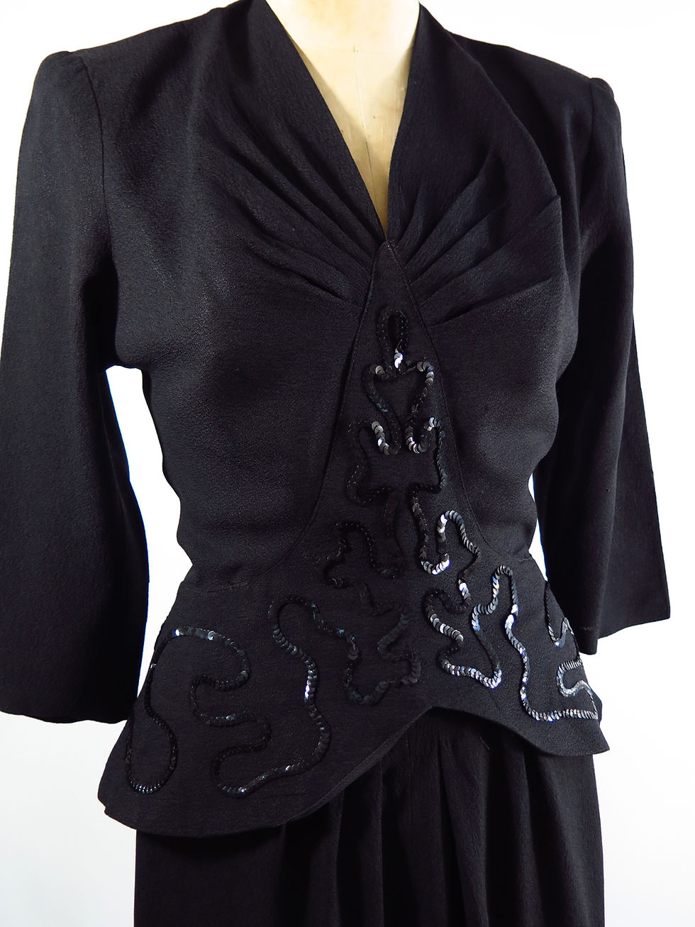 Thumbnail: 1940s Sequin Peplum Dress