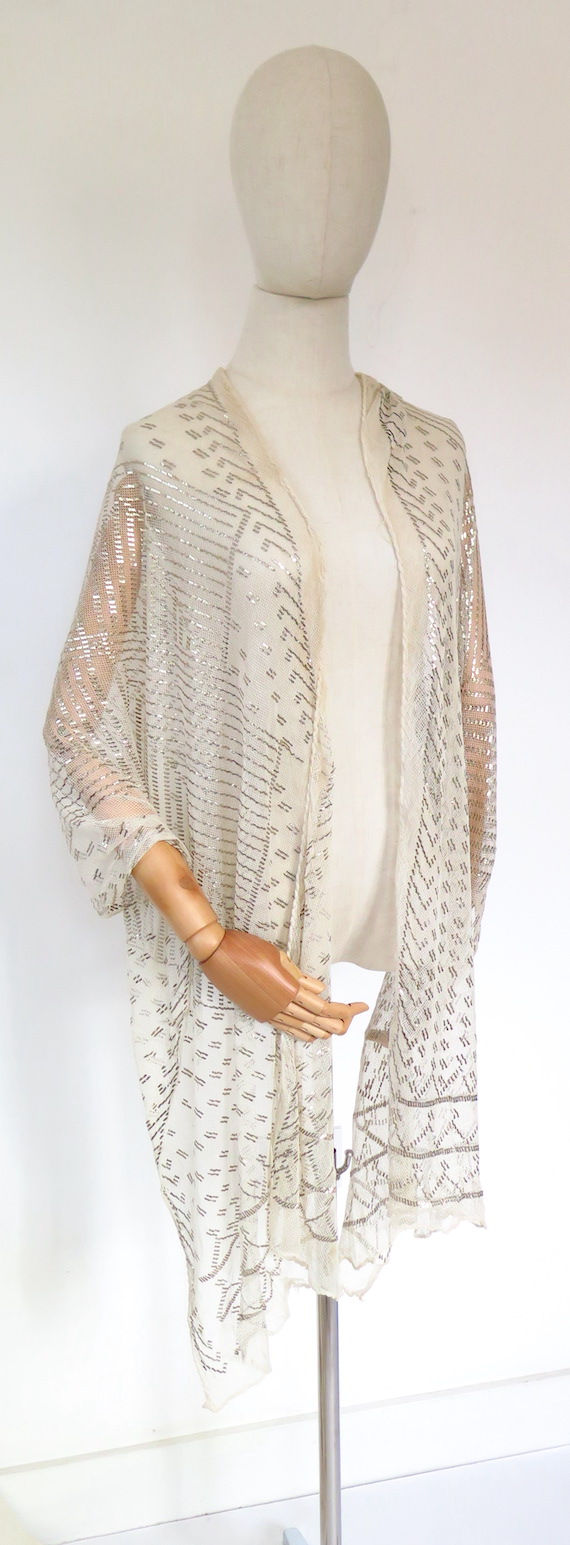 Thumbnail: Vintage Deco 1920s Assuit Metal Work Shawl