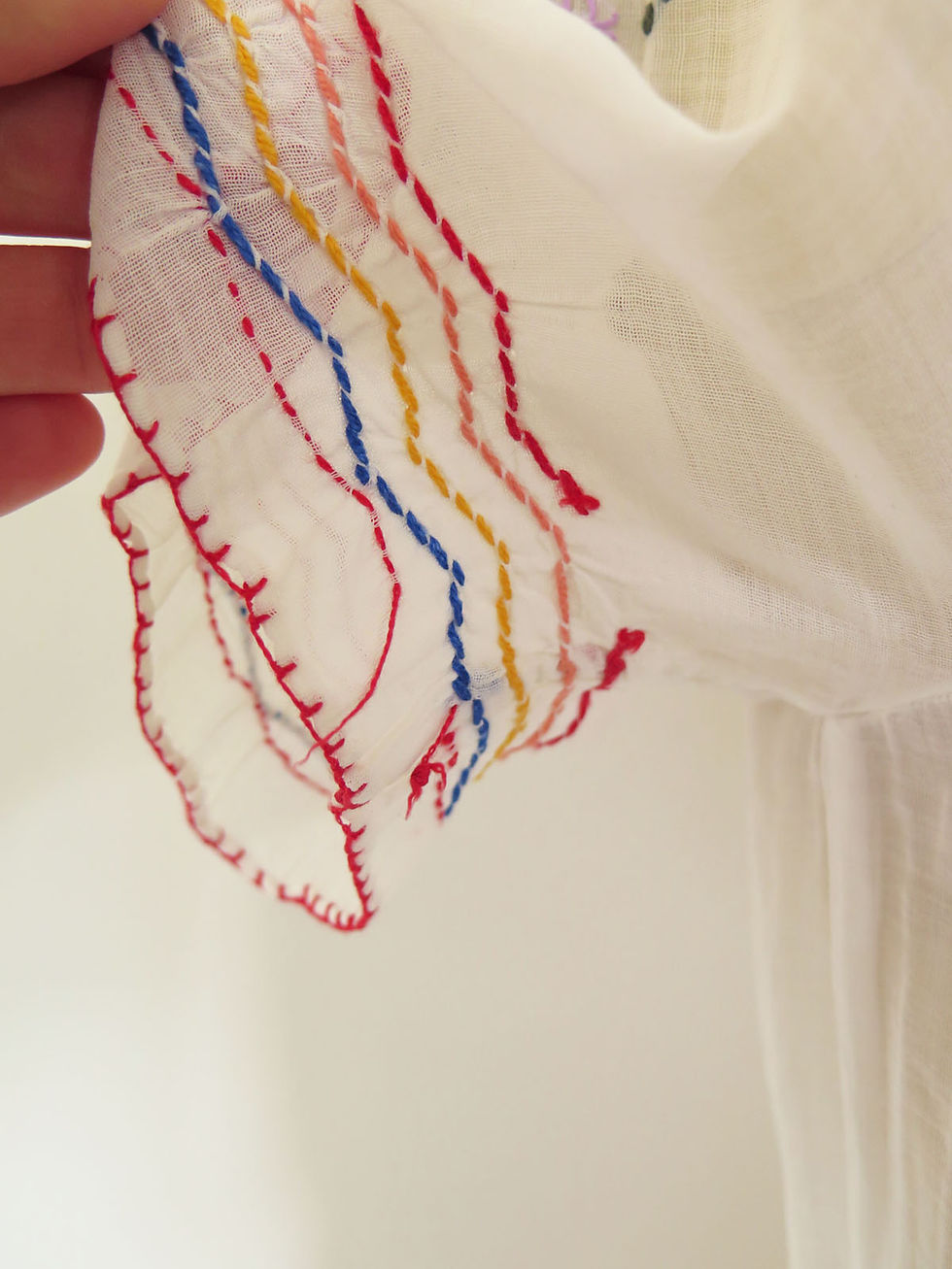 Thumbnail: Vintage 1930s Hungarian Embroidered Peasant Blouse