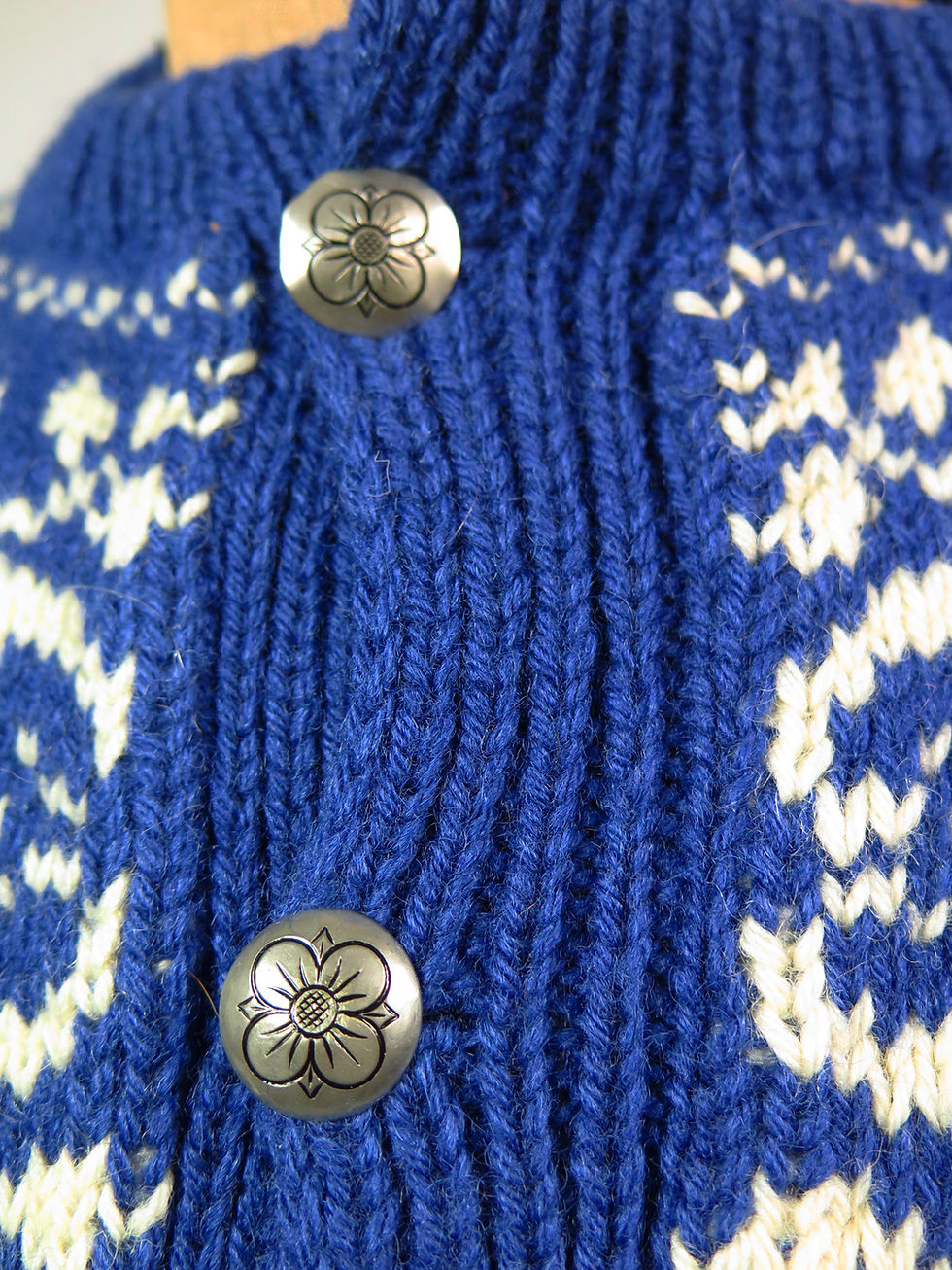 Thumbnail: 1960-70s Norwegian Hand Knitted Cardigan