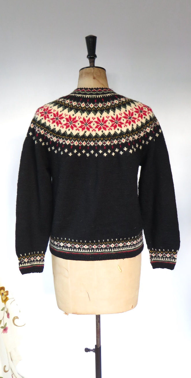 Thumbnail: Vintage 1950s Norwegian Handmade Cardigan