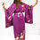 Thumbnail: 1950s Purple And Red Leaves Silk Kimono