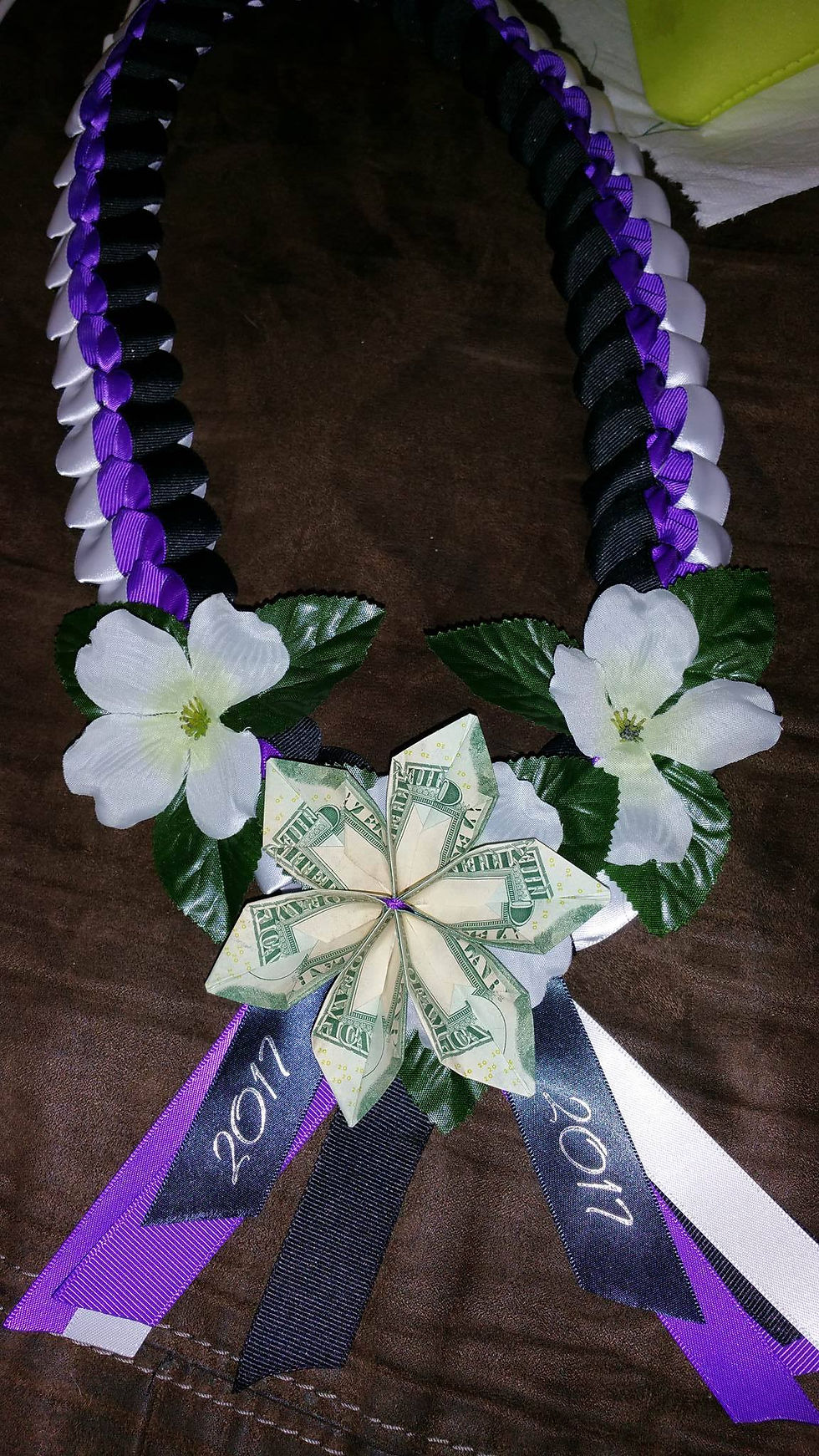 2016-Braided-Purple-Black-Flower-Money