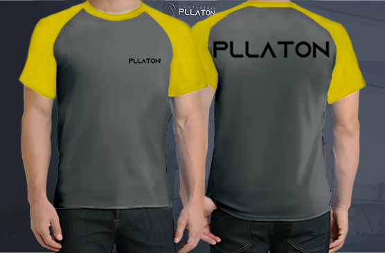 Miniatura: camiseta raglan cinza personalizada